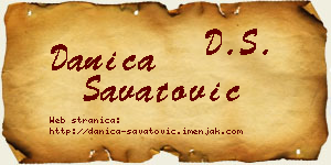 Danica Savatović vizit kartica